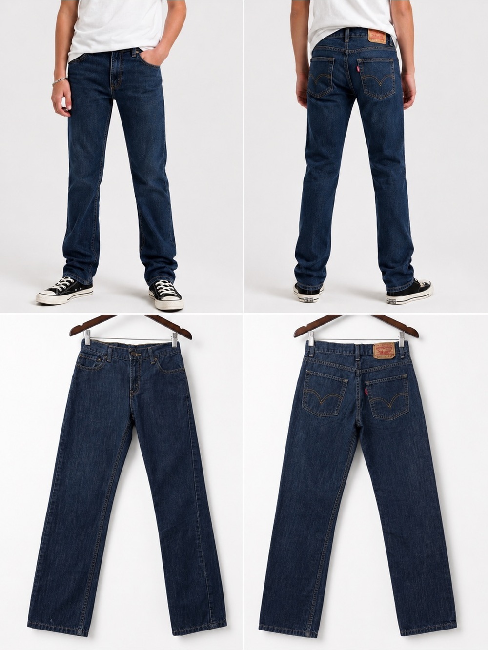 Levi's 511 | Boy’s Y2K Dark Wash Straight Fit Indigo Blue Jeans (sz 14R / 27x27)